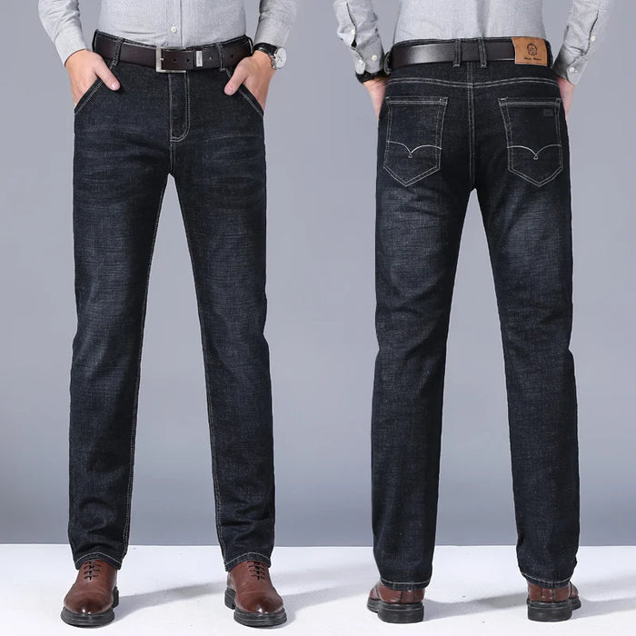 Men's New Classic Work Clothing High-quality Business Jeans