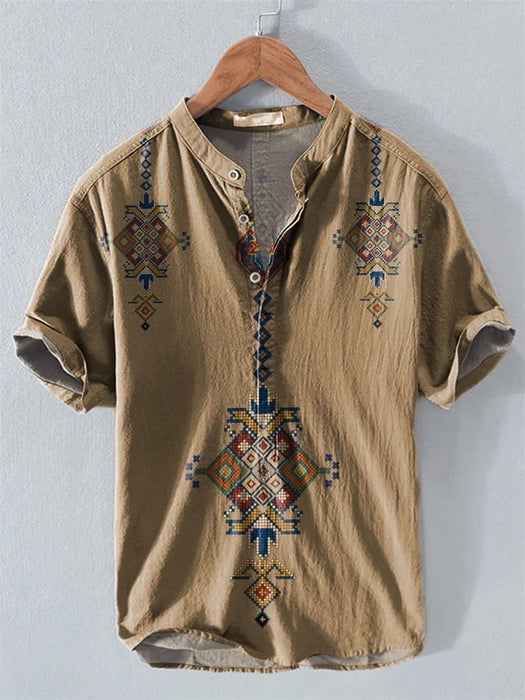 2025 Summer Hawaii Short Sleeve Shirt Men's Plus Size Shirt