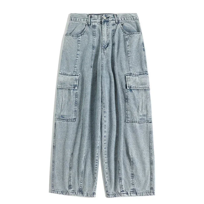 Baggy Jeans Men's Oversize Cargo Korean Black Wide Pants