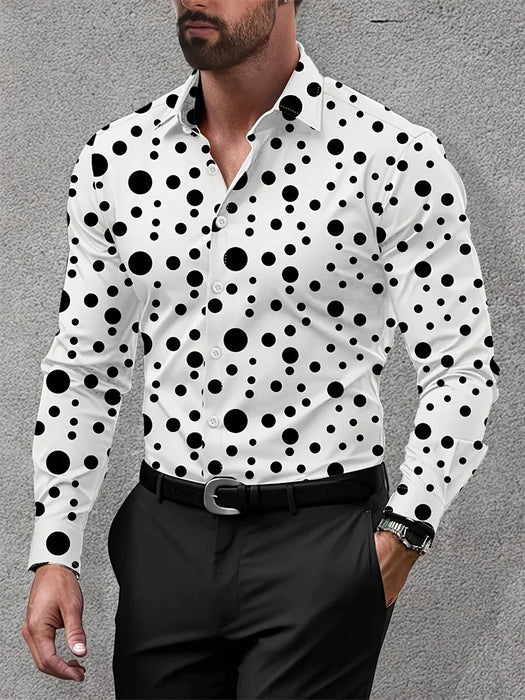 Fashion men's polka dot men's shirt