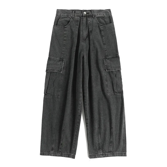 Baggy Jeans Men's Oversize Cargo Korean Black Wide Pants