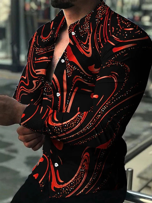 Lightning Hawaiian Shirts Floral 3d Printed Shirts Men Fashion Shirt