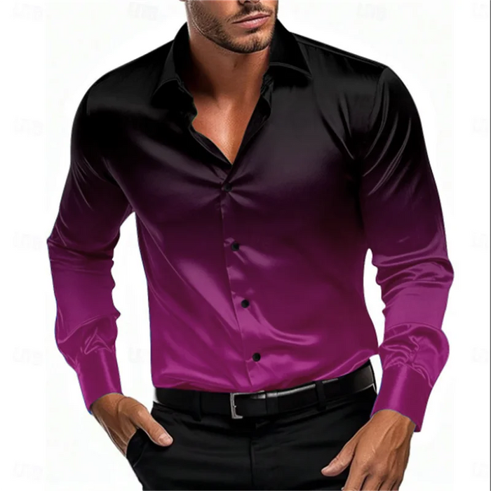 Cool Gradient Pattern Hawaiian Shirts For Men