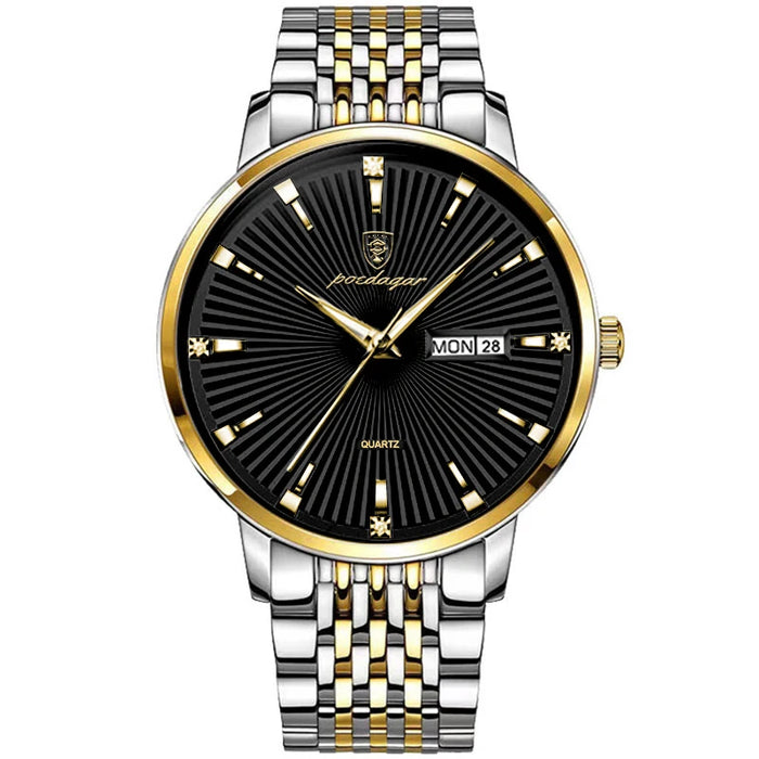POEDAGAR Fashion Business Men's Watches Waterproof L